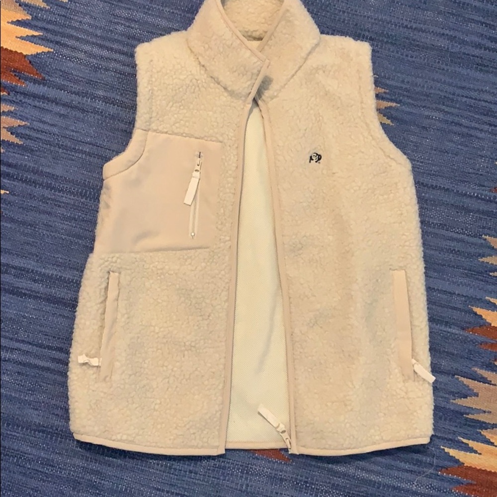 Cream Fleece CU Buffs Vest